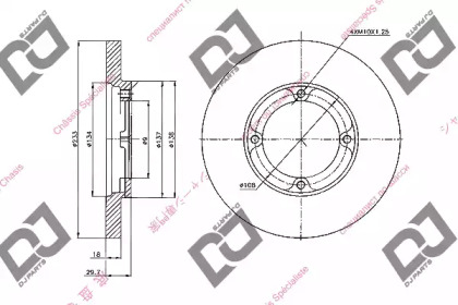 Тормозной диск DJ PARTS BD1987